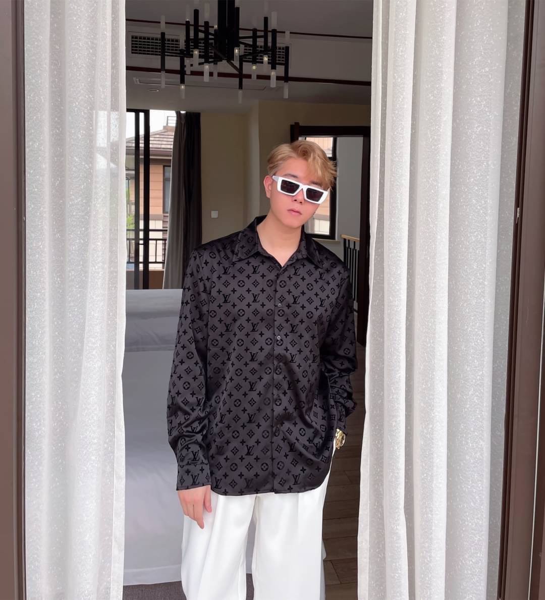 เสื้อเชิ้ต LV แขนยาว size m-3xl สีดำ