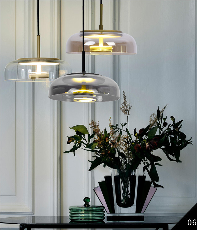 โคมไฟแขวนเพดาน Modern Luxury Nordic glass 23x15cm [DD-041]