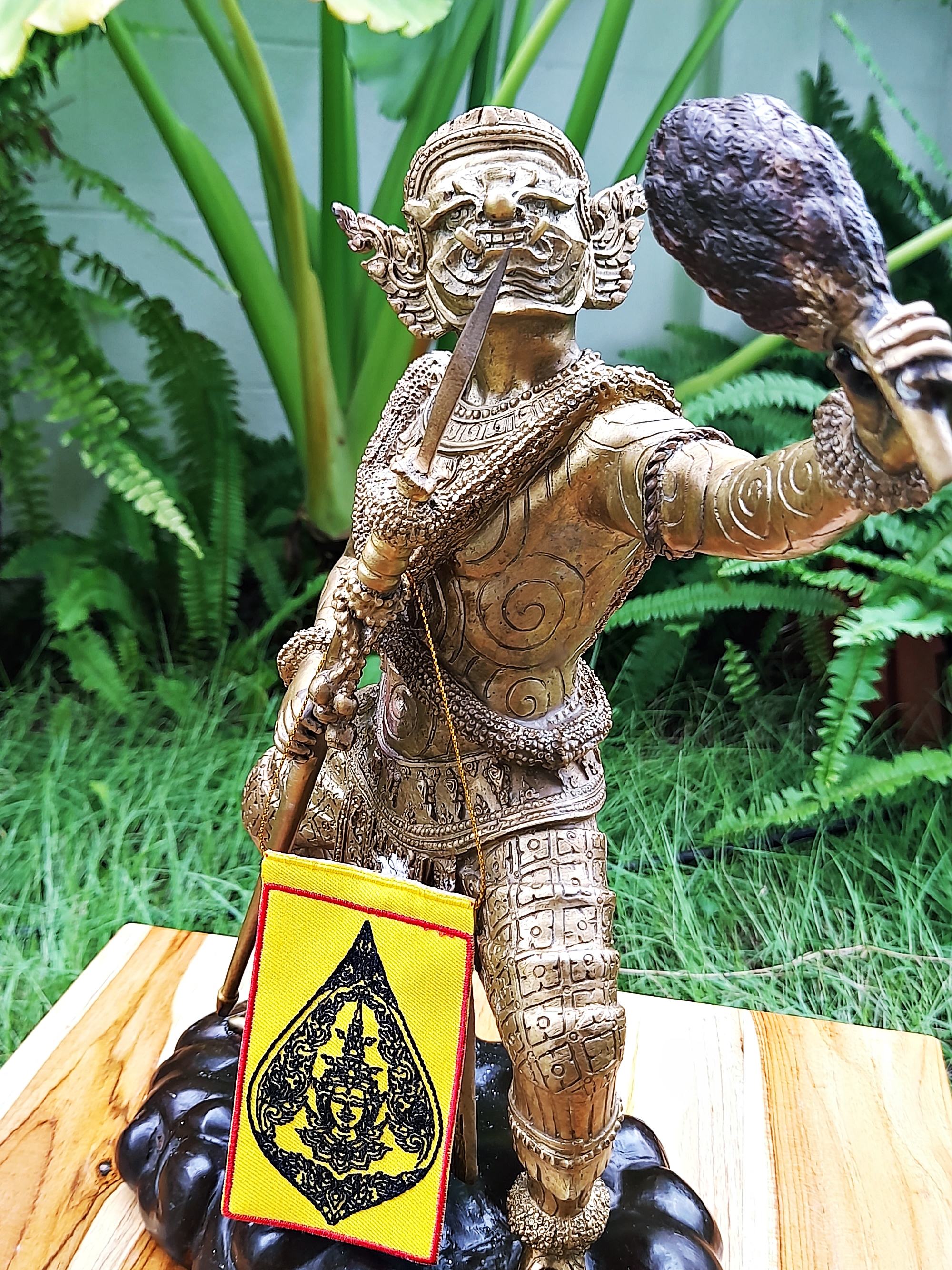 รูปหล่อ พระพิราพ เนื้อโลหะชนวน(ทองเหลืองผสมชนวน) องค์เททอง#นำฤกษ์ (สูง12นิ้ว ฐาน9นิ้ว) ปี2563 #รับประกันแท้