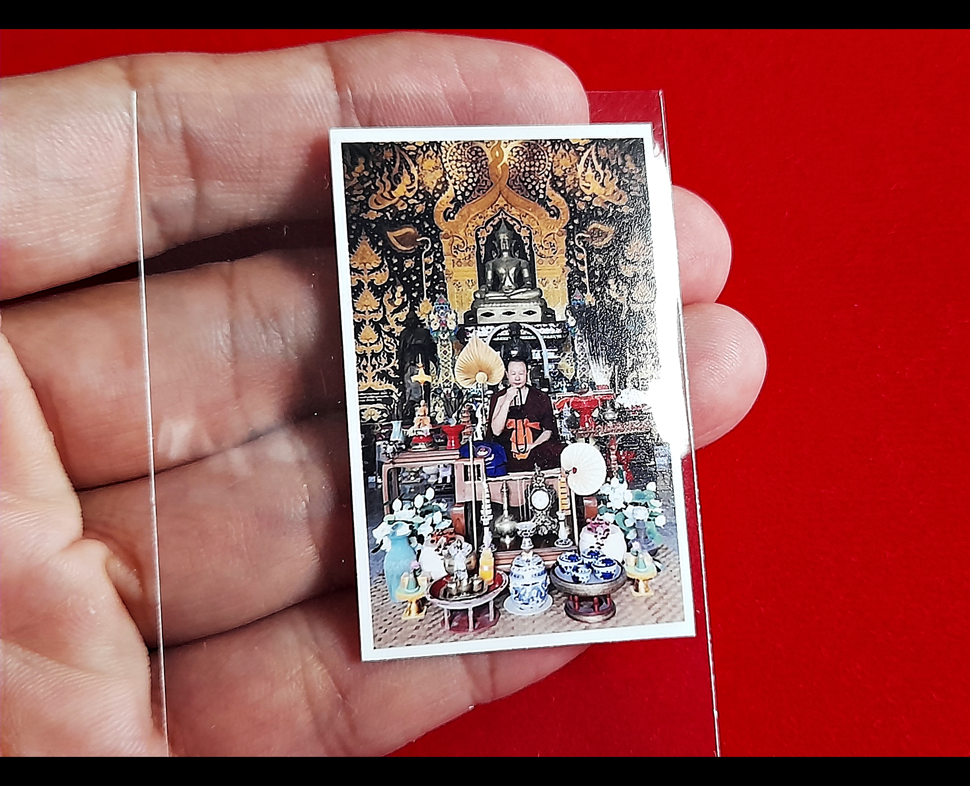 รูปภาพ ครูบากฤษดา วิมานแก้ว หลัง “#ยันต์ดวงแก้วยอดนิพพาน” (รูปเล็ก1.5นิ้ว) ปี2562 #อฐิษฐานจิตแล้ว #รับประกันแท้ - ครูบากฤษดา วัดสันพระเจ้าแดง(วัดป่ายาง) จ.ลำพูน