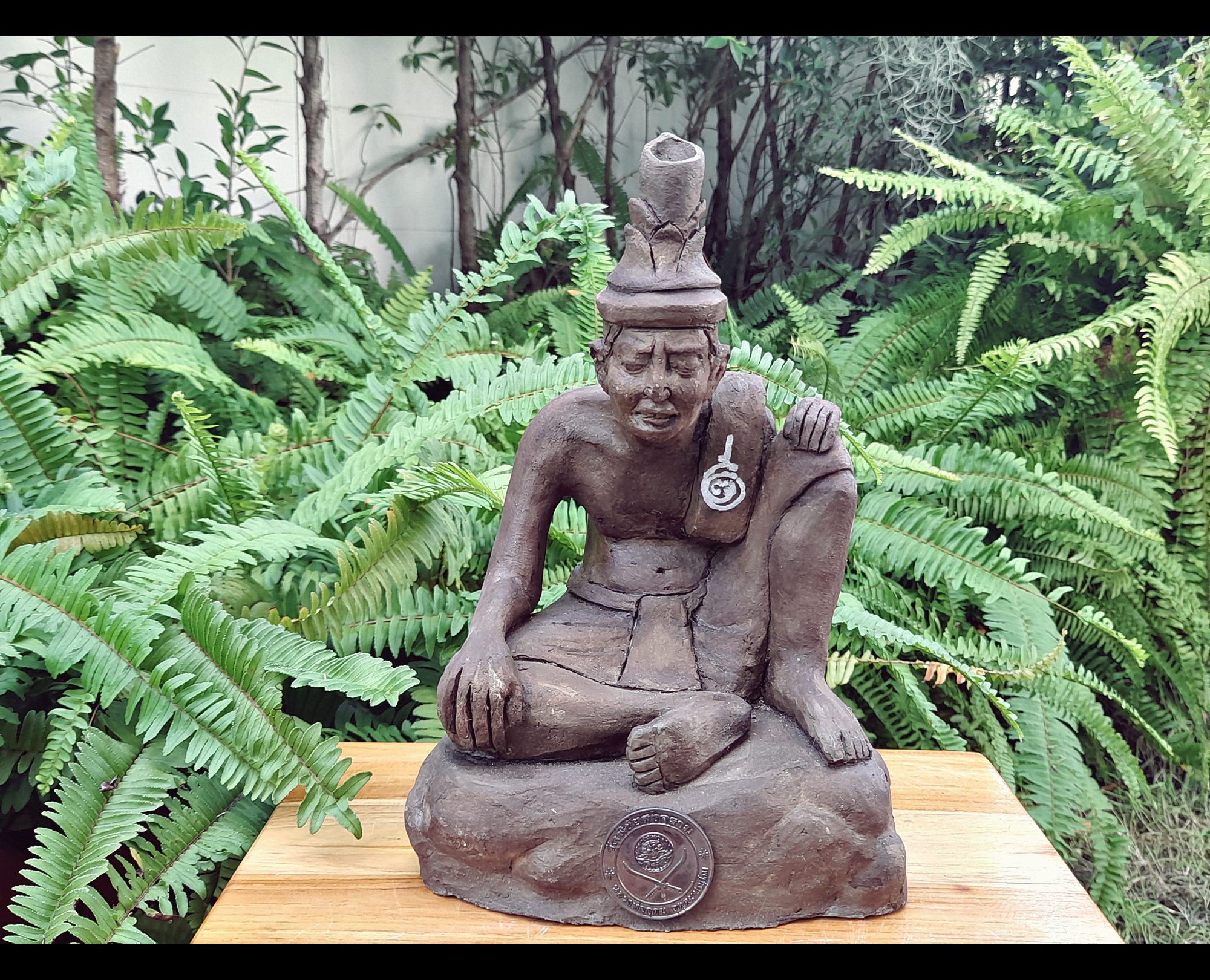 รูปปั้น พ่อปู่ฤาษี นารอท (พ่อแก่) รุ่น2 #รุ่นสุดท้าย พิธีโชคดี เนื้อดินผสมว่าน (ปั้นมือ แบบโบราณ ฐาน7นิ้ว สูง10นิ้ว) จารยันต์ ฐานบรรจุแผ่นยันต์เงิน (จัดสร้าง200ตน) ปี2564 #รับประกันแท้และทัน