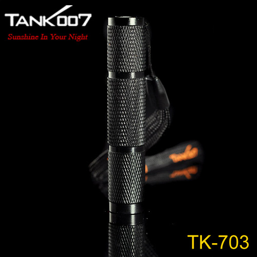 ไฟฉาย TANK007 รุ่น TK-703 หลอดLED Cree XR-E Q5 LED สว่าง 120 Lumens 1 Mode - สีดำ