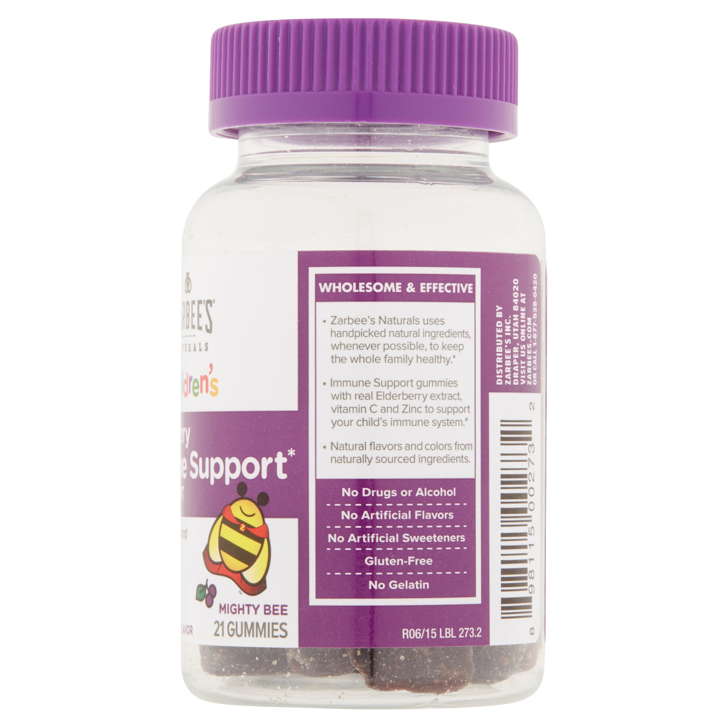 วิตามินเคี้ยวหนึบเสริมภูมิต้านทานจากธรรมชาติ Zarbee's Naturals Children's Elderberry Immune Support Gummies