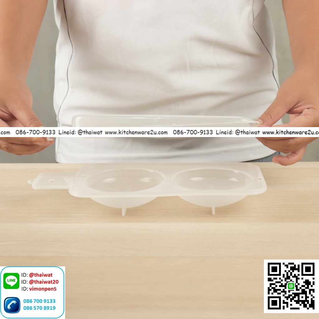 P11149 ที่ทำไข่ดาว ไมโครเวฟ MICRON ขนาดสำหรับไข่ 2 ฟอง No. 5093 (ราคาส่งต่อ 12 ชุด: 40 บต่อชุด)