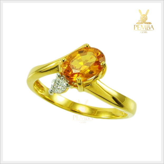 แหวนพลอยบุษราคัมแท้ สวยใสไฟดี สีน้ำทอง (สามารถสั่งทำได้ค่ะ)