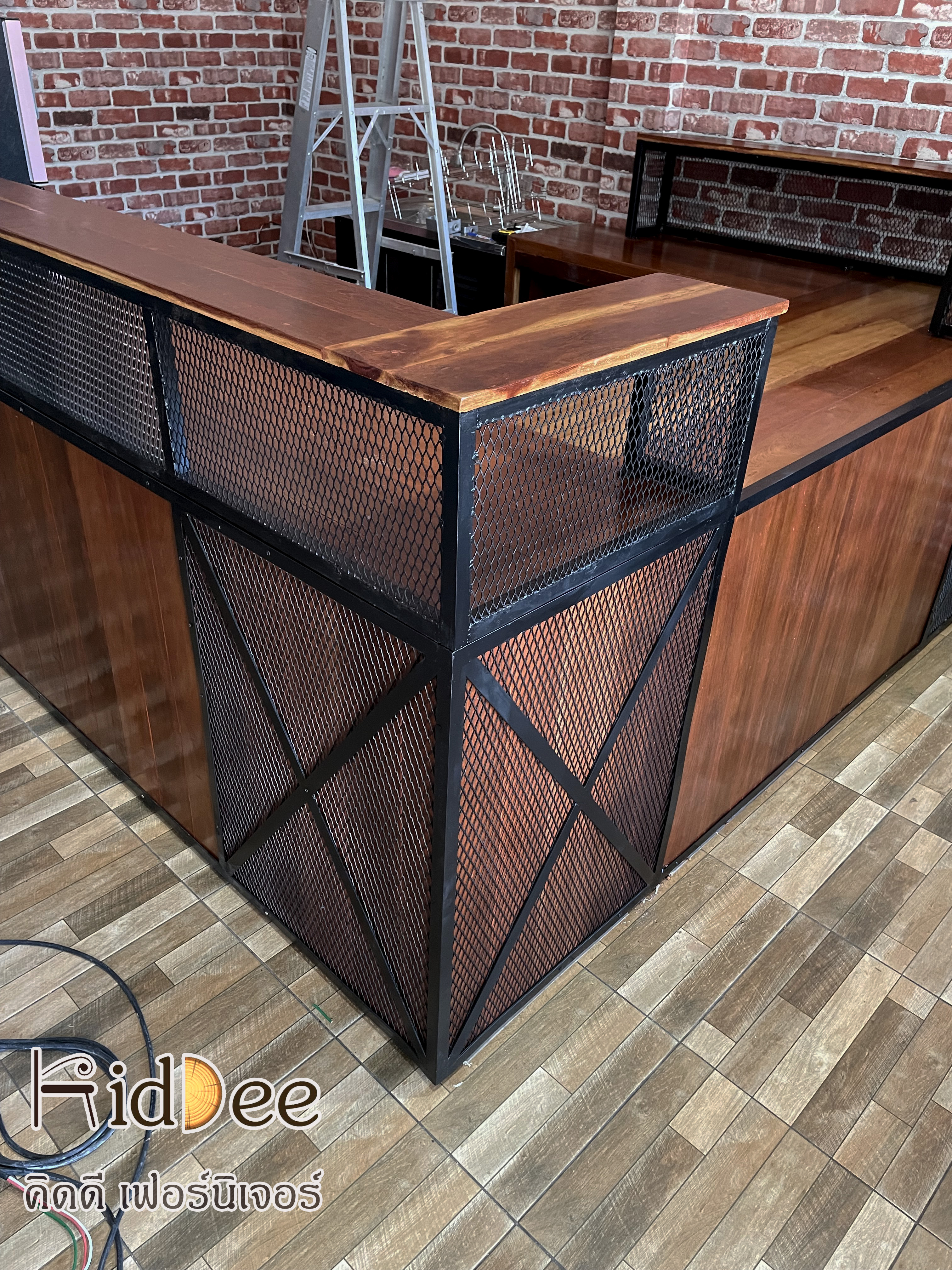 เคาน์เตอร์กาแฟไม้สไตล์loft