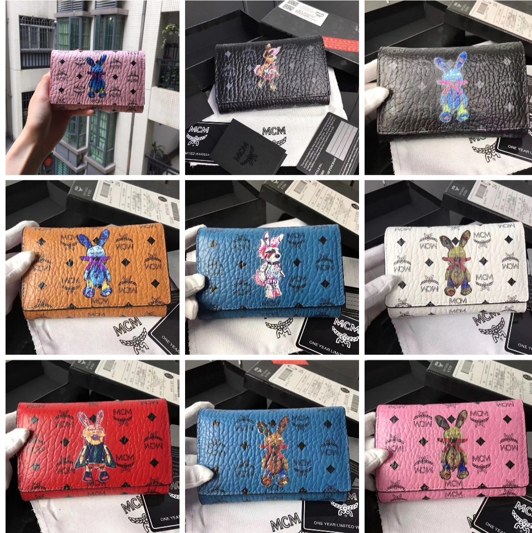 กระเป๋าสตางค์ mc wallet ใบยาว 3 พับ มีหลายสีลายกระต่าย