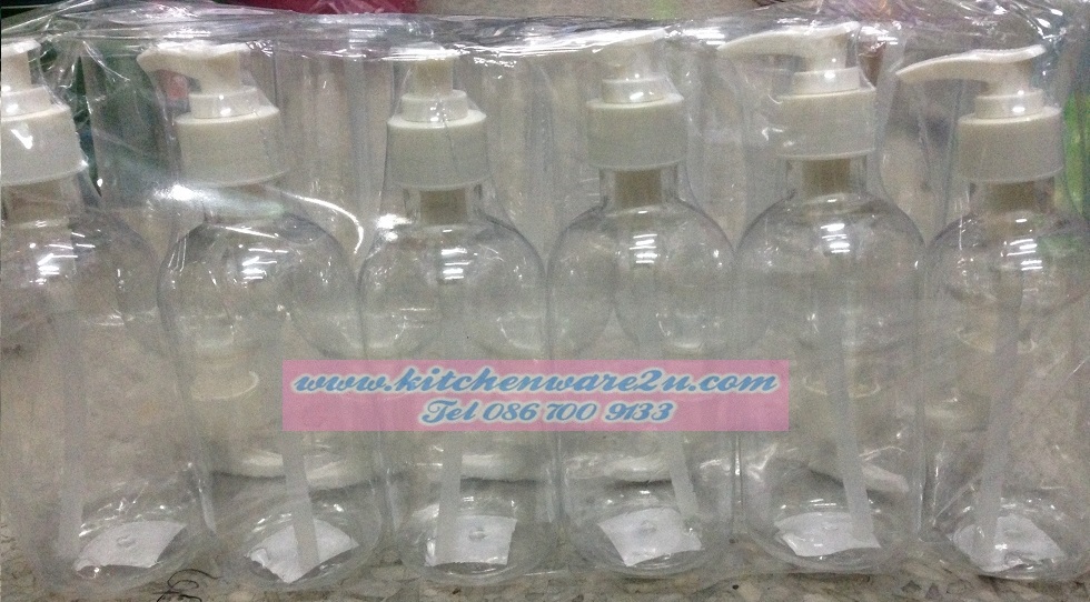 P07987 ขวดปั๊มใส 330 มิลลิลิตร (ราคาส่งต่อ 1 โหล: 12 อัน)