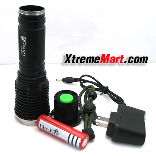 ชุดเซตไฟฉายซูม UltraFire รุ่น CREE XM-L PM-9527 1500LM 5 Mode LED Flashlight
