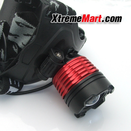 ชุดเซตไฟฉายคาดหัวซูม V2 CREE Q5 1000LM Zoom Headlamp Headlight 18650 x 2