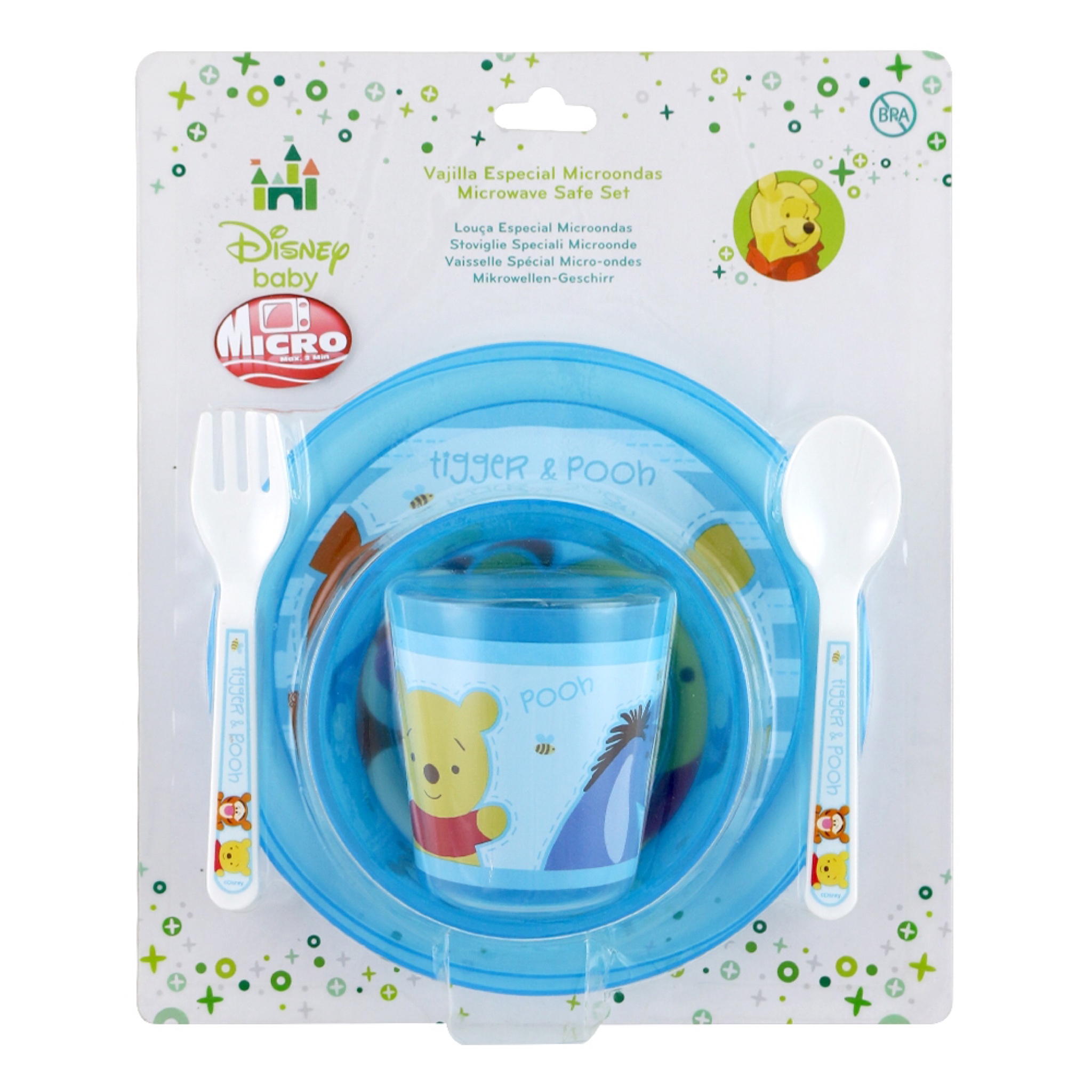 ชุดรับประทานอาหารสำหรับเด็ก Disney Baby Microwave Safe Baby Set (Winnie the Pooh)