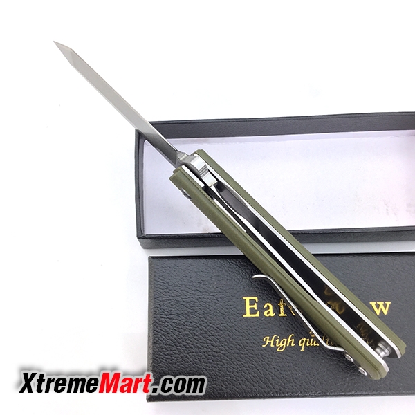 มีดพับ Eafengrow EF56 ด้ามเขียว 58-60HRC 9Cr Blade G10 Handle Folding knife Survival Camping tool tactical edc outdoor