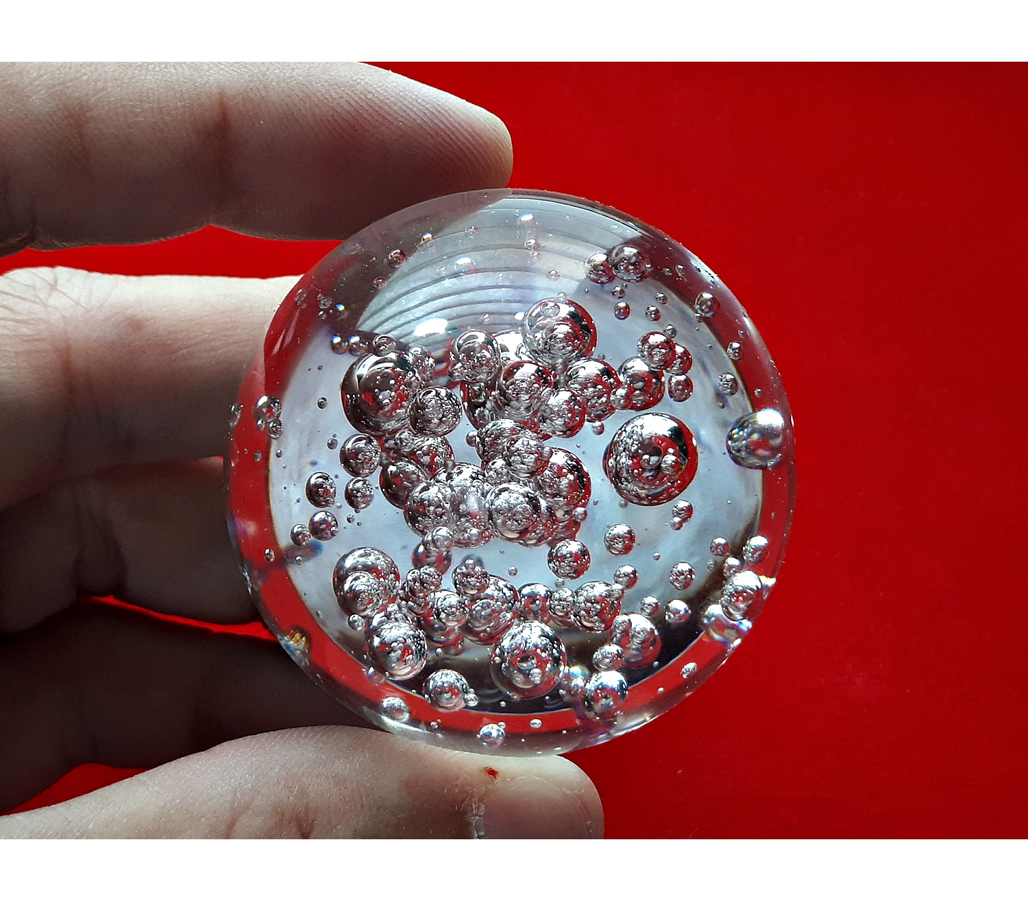 ลูกแก้ว แฟนตาซี ฟองอากาศ สีใส หลายขนาด เล็ก ใหญ่ ขนาด 5ซม 6ซม 8ซม 15ซม 20ซม พร้อมฐาน (ขายปลีก ขายส่ง)