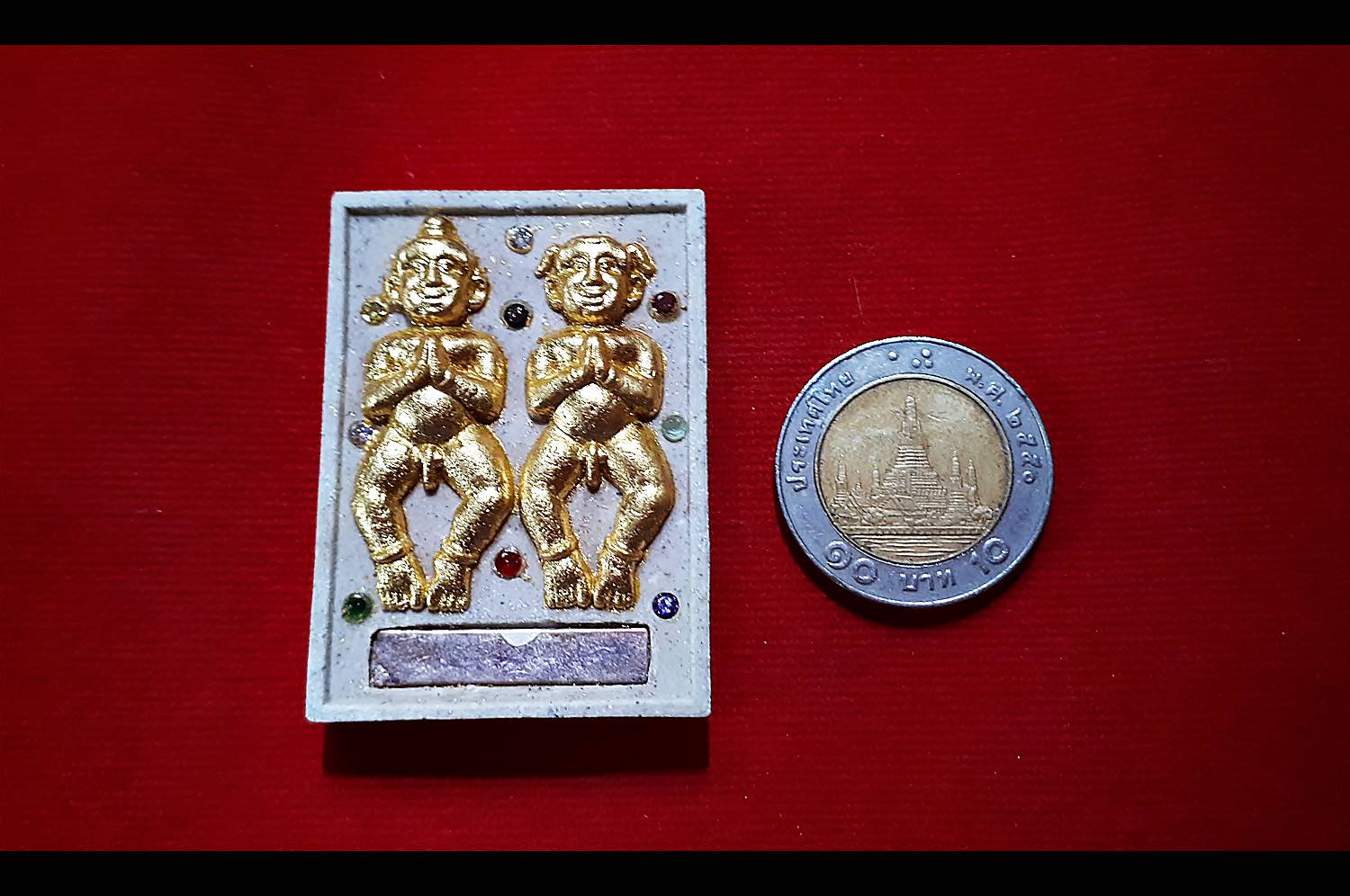 กุมาร รักยม ไอ้จุก ไอ้แกละ เนื้อผง - หลวงพ่อนพวรรณ วัดเสนานิมิตร จ.อยุธยา