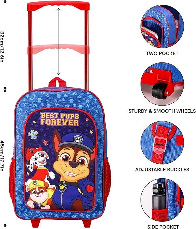 กระเป๋าสะพายเป้พร้อมล้อลากสำหรับเด็ก Paw Patrol Kids Trolley Backpack