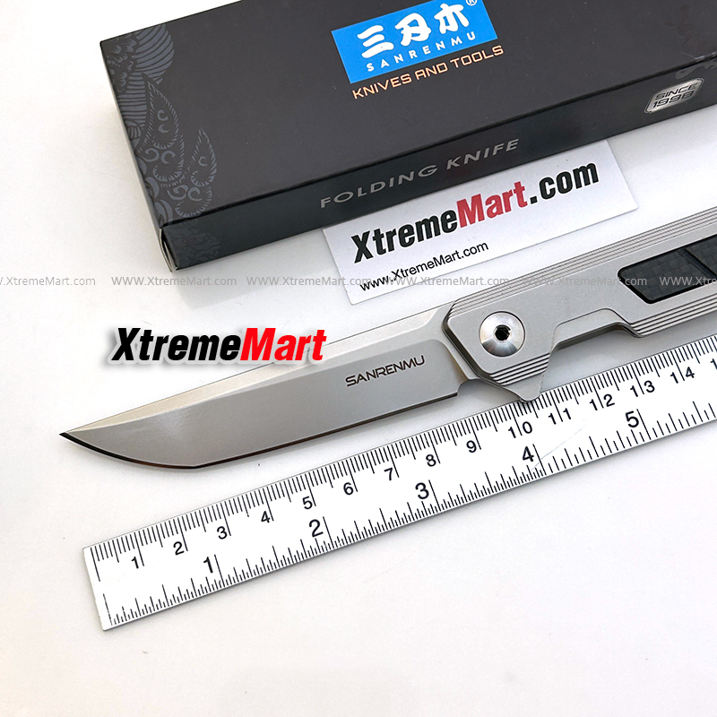 มีดพับ Sanrenmu รุ่น1162 ใบมีดสแตนเลสแข็งพิเศษ 14C28N จุดหมุนตลับลูกปืน