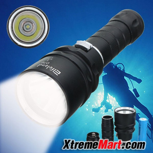 ไฟฉายดำน้ำ ElfeLand D70 2000LM Scuba Driving LED Flashligh แสงสีขาว ระบบ Magnetic Switch 1 โหมด