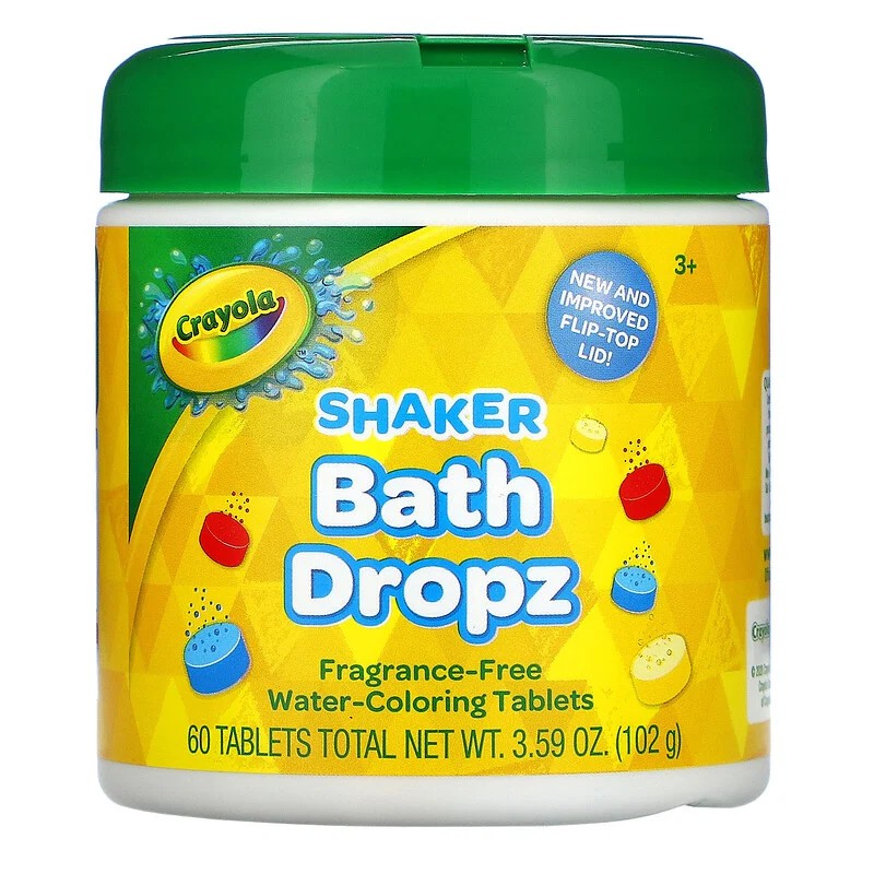 สีผสมอ่างอาบน้ำชนิดปลอดสารพิษ Crayola Shaker Color Bath Dropz