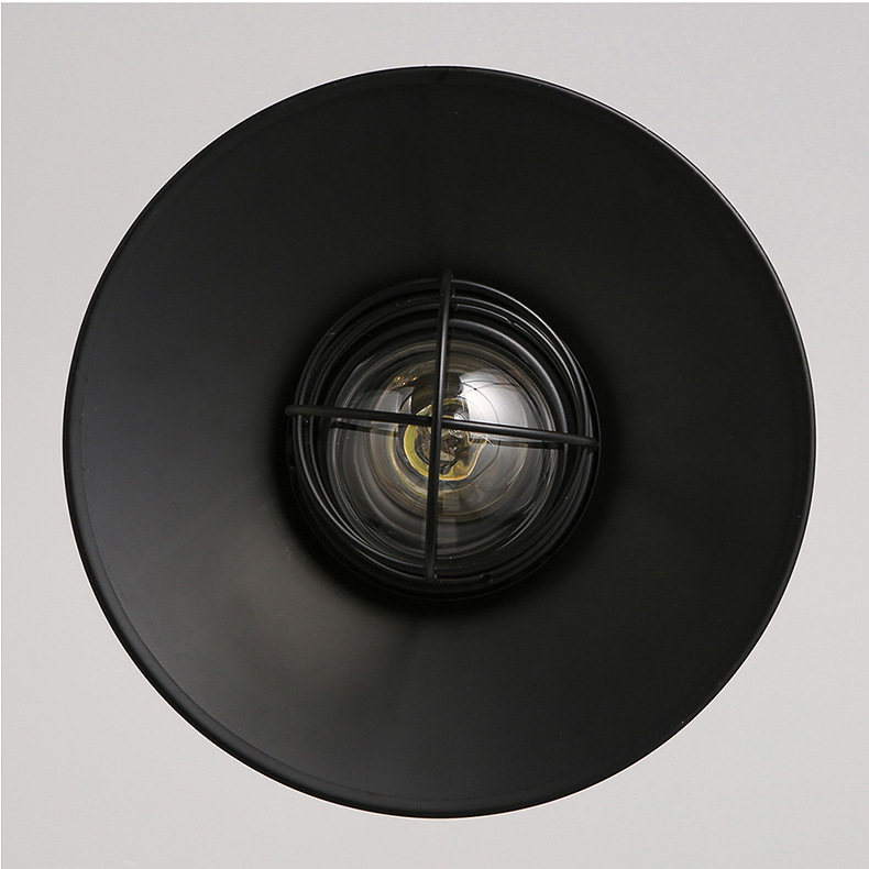 โคมไฟห้อยเพดาน Industrial Loft สีดำ เหล็กดัดครอบแก้ว