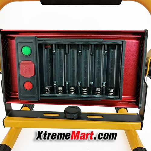 ไฟฉายสปอร์ตไลท์ 30W COB LED Floodlight Outdoor 2700 LM รุ่น WJ001-2 โคมและแกนหมุนได้ พร้อม Power Bank ในตัว