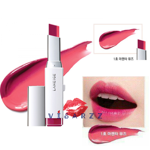 (ลด 45%) Laneige Two Tone Lip Bar 2g # 1 Magenta Muse ลิปทูโทน สองสี จับคู่มาให้เรียบร้อยแล้ว ให้สีสวยเป๊ะ สวยง่ายทันใจ