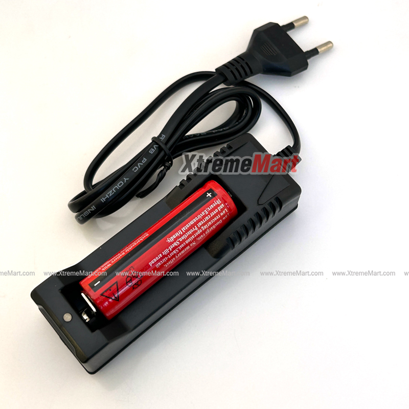 เครื่องชาร์จรางเดียว มีสาย AC Charger For R123A, 16340, 18350, 14500, 18650 (เฉพาะเครื่องชาร์จ)