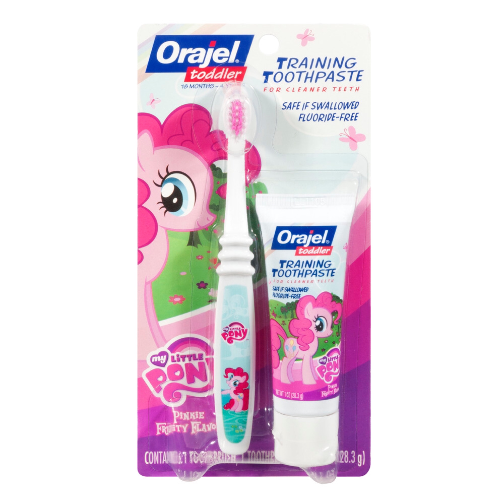 ชุดแปรงสีฟันและยาสีฟันปลอดสารพิษ Orajel Baby My Little Pony Training Toothpaste & Brush - Tooth & Gum Cleanser