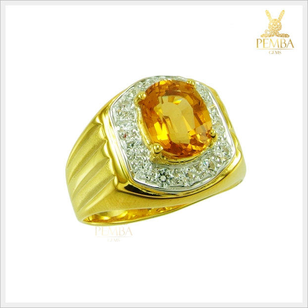 แหวนซิทริน เงินแท้ชุบทอง ใส่เสริมบารมี เพิ่มความมั่นใจ แหวนพลอยแท้