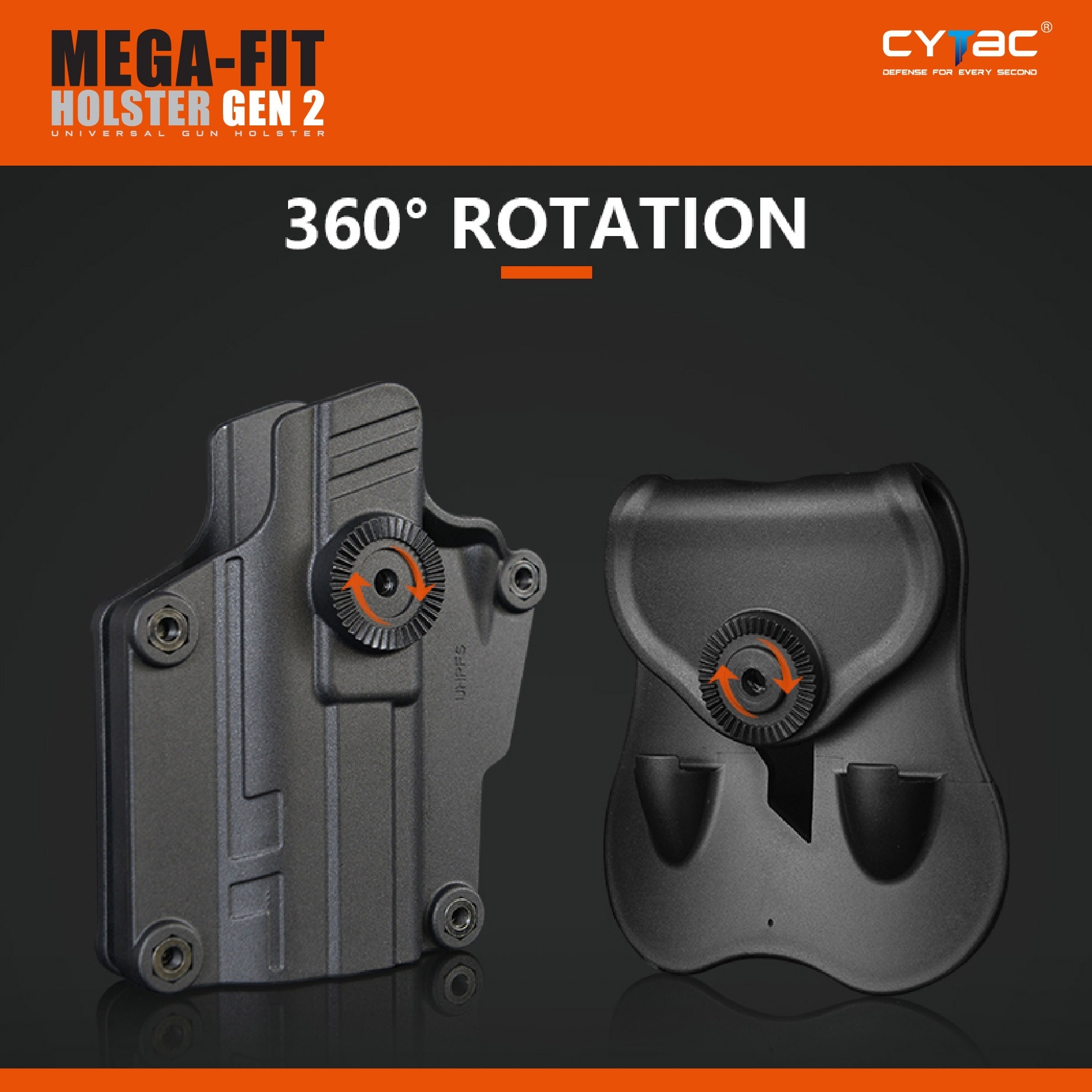 CYTAC thailand ซองพกนอกปลดล็อคนิ้วชี้ Cytac Mega-Fit Holster GEN2