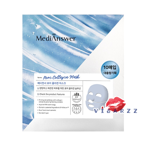 (สีฟ้า แบ่งขาย 1 แผ่น) MediAnswer Pore Collagen Mask 37g/แผ่น มาส์กเจลลี่ สูตรคอลลาเจน ผสานพลังเปปไทด์และ PHA ให้รูขุมขนกระชับ ผิวอิ่มฟู เรียบเนียน และยังมี Niacinamide ช่วยลดจุดด่างดำ, Centella+ Hyaluronic Acid ช่วยปลอบประโลมผิวพร้อมให้ผิวอิ่มน้ำไม่หมอง