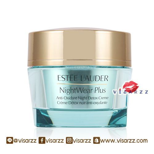 (Tester 5mL) Estee NIghtWear Plus Anti-Oxidant Night Detox Creme ไนท์ครีมเนื้อหรูชุ่มฉ่ำแต่ไม่หนักหน้า ช่วยดีท็อกซ์ผิวจากมลภาวะสะสมระหว่างวัน คืนความบริสุทธิ์ ปรับผิวให้เนียนเรียบแและทำให้รูขุมขนลดอย่างเห็นได้ชัด