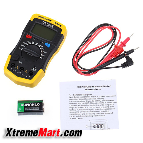 ดิจิตอลมัลติมิเตอร์ XC6013L NEWCASON Digital LCD Display Capacitor Capacitance Meter Tester