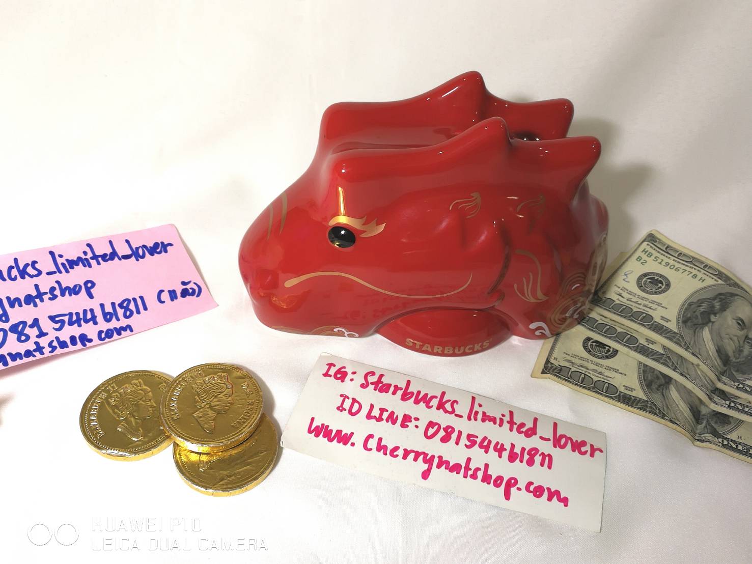 พร้อมส่งของหายาก#Starbucks Dragon Chinese New Year coin bank #กระปุกออมสินสตาร์บัคส์ปีมังกร 2012 ของแท้ 100% ควรค่าแก่การสะสม