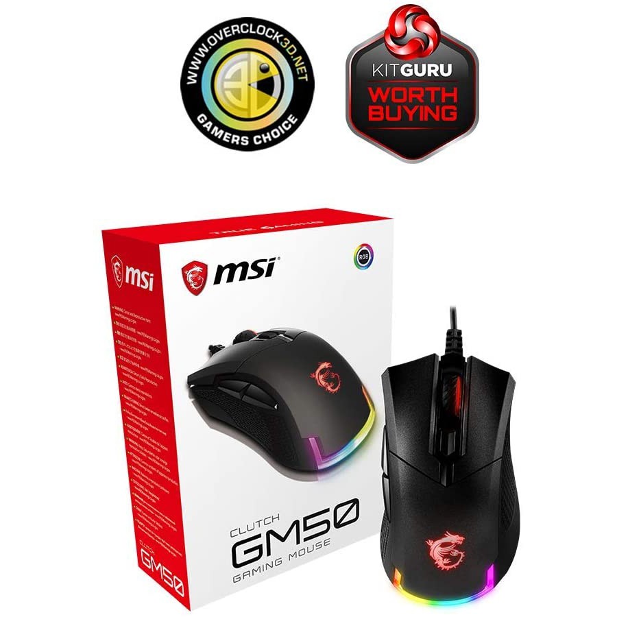 MSI Gaming Mouse Clutch GM50 RGB FPS GAMING Mouse '7200 DPI รับประกันศูนย์2ปี