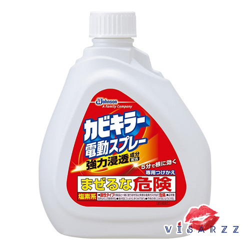 (Refill 750mL ขวดอัตโนมัติ สีแดง) SC Johnson Kabi Killer Automatic 750mL สเปรย์ขจัดคราบเชื้อรา เชื้อราบนยาแนวห้องน้ำ รอยดำบริเวณร่องยาแนว ผิวกระเบื้อง กระจก จากประเทศญี่ปุ่น