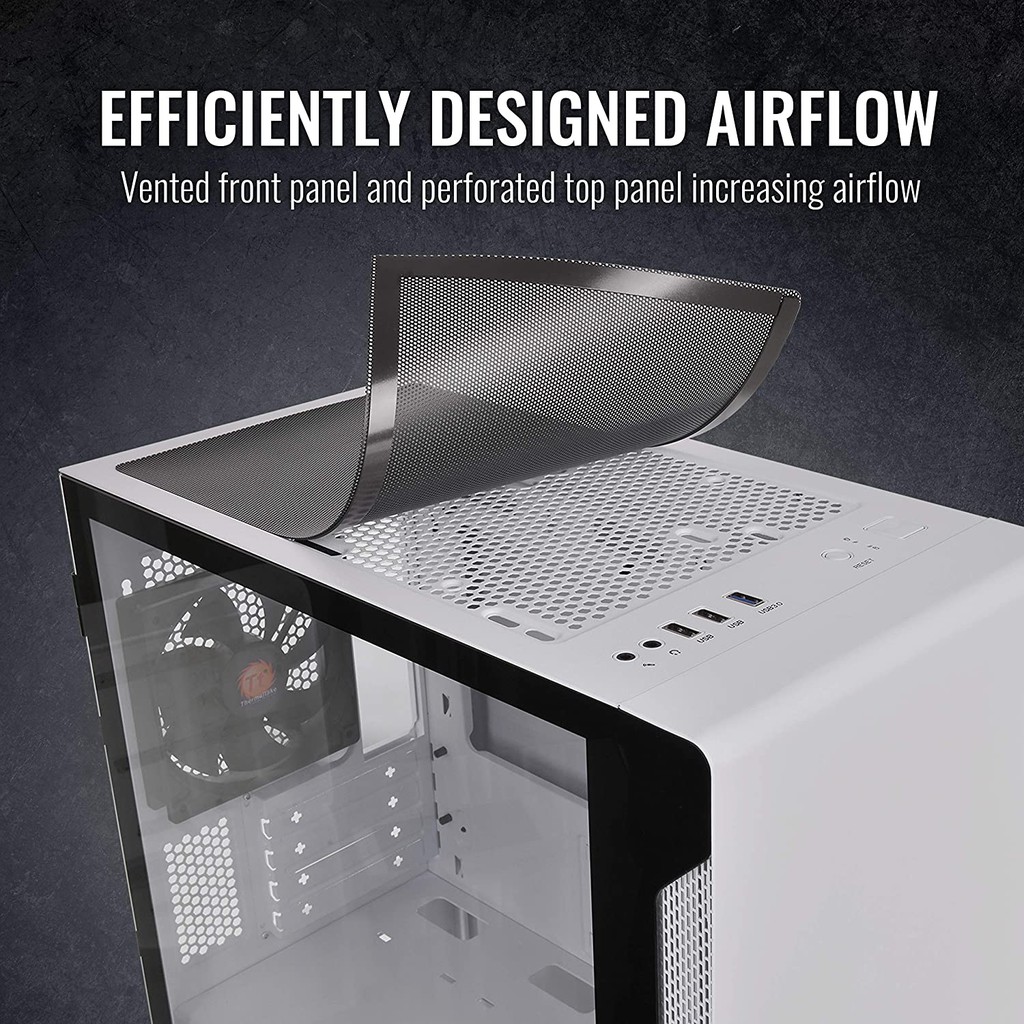 Case Thermaltake S100 Snow, S100 mATX Tempered Glass #เคส
