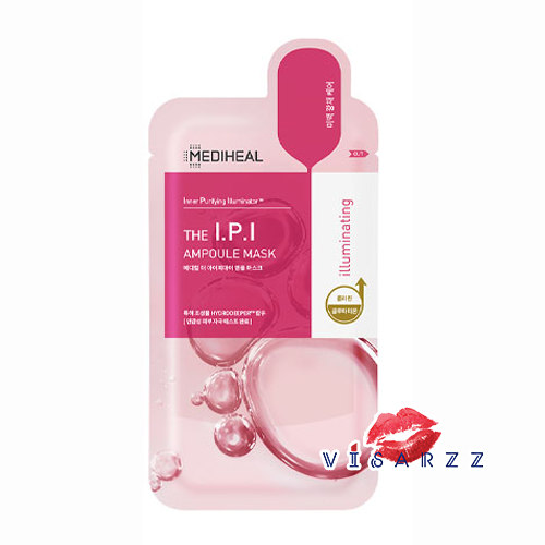 (1 แผ่น) Mediheal The I.P.I Brightening Ampoule Mask 25mL เมดิฮีลแผ่นมาส์ก สูตรกู้ผิวคล้ำเสีย คืนผิวกระจ่างใส อุดมด้วยเทคโนโลยีสารสกัด Inner Purifying Illuminator ประกอบด้วย Mandelic Acid ที่สกัดจากอัลมอนด์, Fullerene, Glutathione, Tranexamic Acid ช่วยปรั