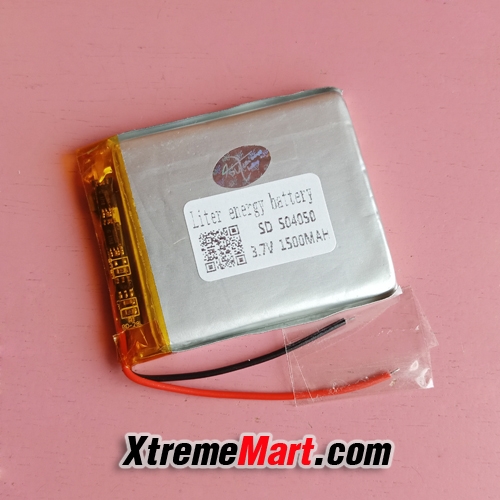 แบตเตอรี่ชาร์จ Lipo รุ่น 504050 3.7V 1500 mAh สำหรับ MP3 MP4 navigation instruments ของเล่นขนาดเล็กอื่นๆ(ก้อนละ)