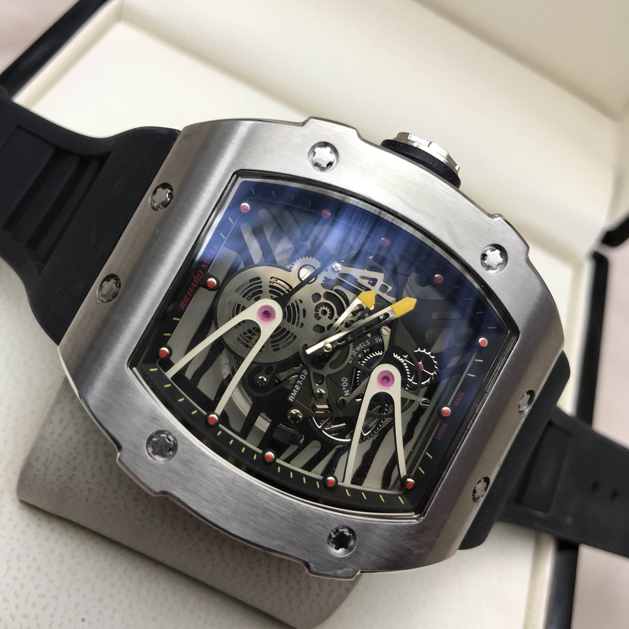 นาฬิกา Richard Mille RM027-02 Rafael Nadal Tourbillion งาน Mirror Swiss