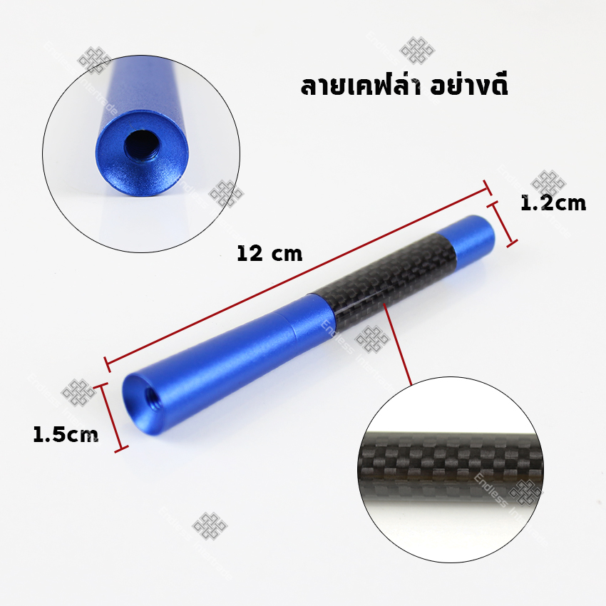 Elit เสาอากาศวิทยุรถยนต์แบบสั้น 12 cm. Car Carbon Fiber AM&FM Radio Antenna รุ่น CAT01-ST (ฺBlue)
