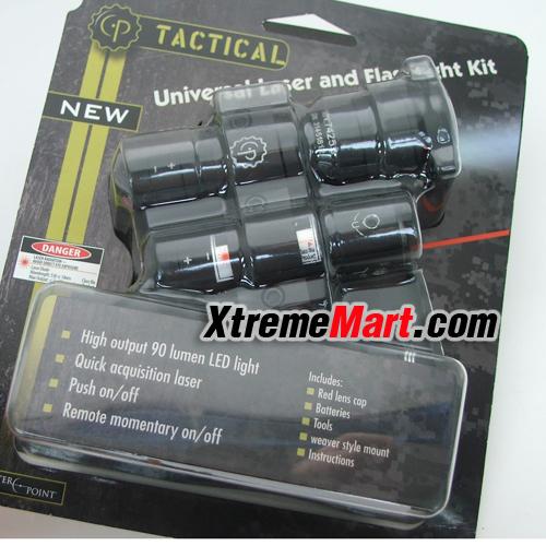 เลเซอร์ติดปืนแสงสีแดง CenterPoint Universal Laser/Flashlight Kit