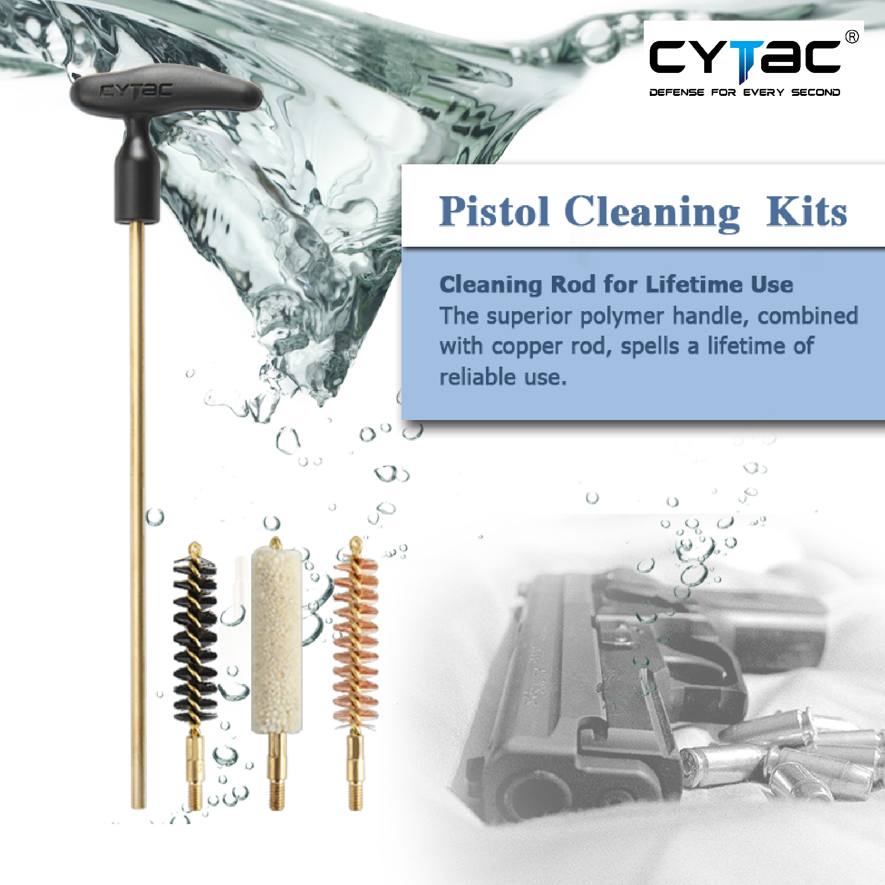 CYTAC ชุดทำความสะอาดขนาด 0.45 cal. (K0330)