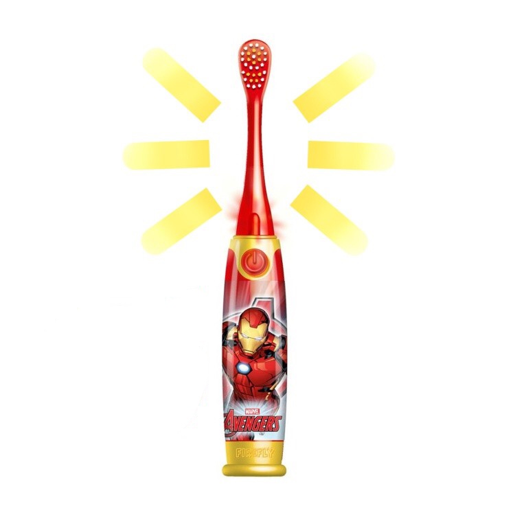 แปรงสีฟันพร้อมแสงไฟและเสียงดนตรี FireFly Avengers Iron Man Light & Sound Effect Toothbrush