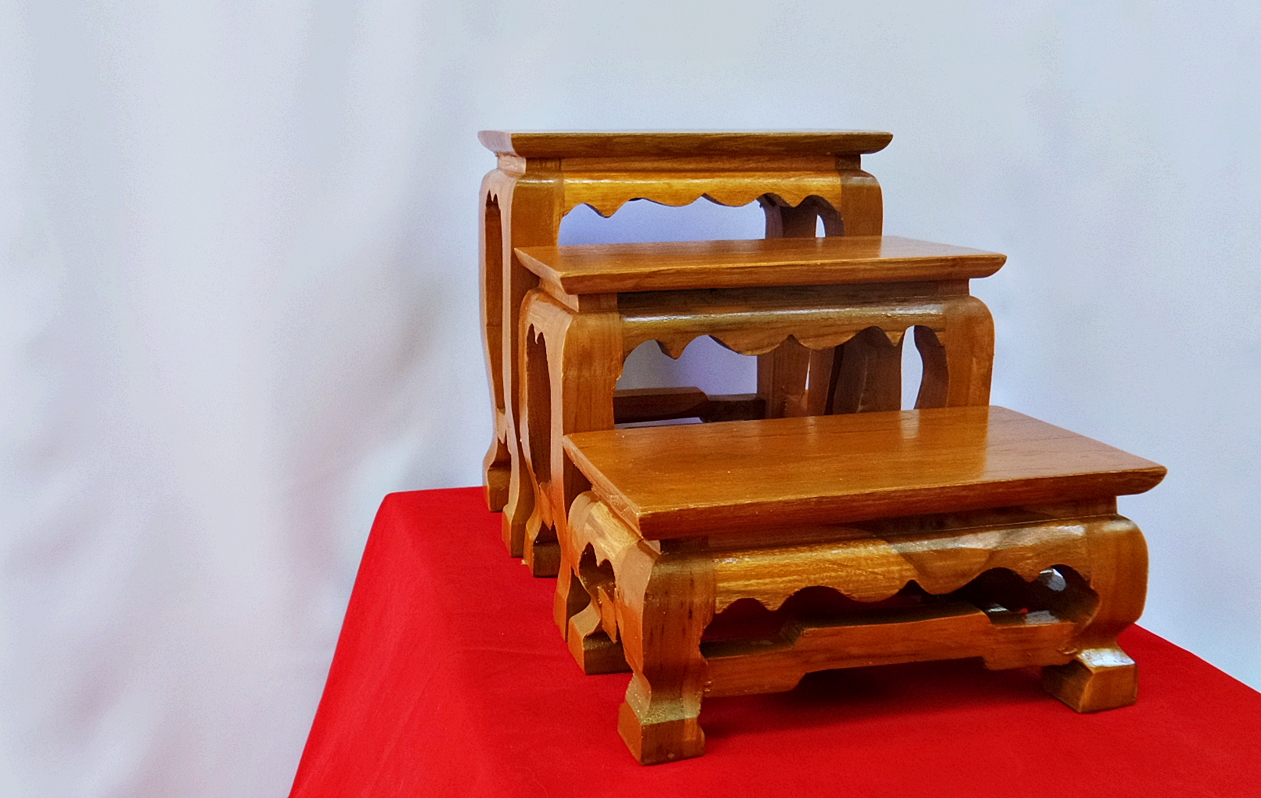 โต๊ะหมู่บูชา แบบแยกชิ้น โต๊ะสำหรับวางพระพุทธรูป วางวัตถุมงคล หรือ วางโชว์สินค้า