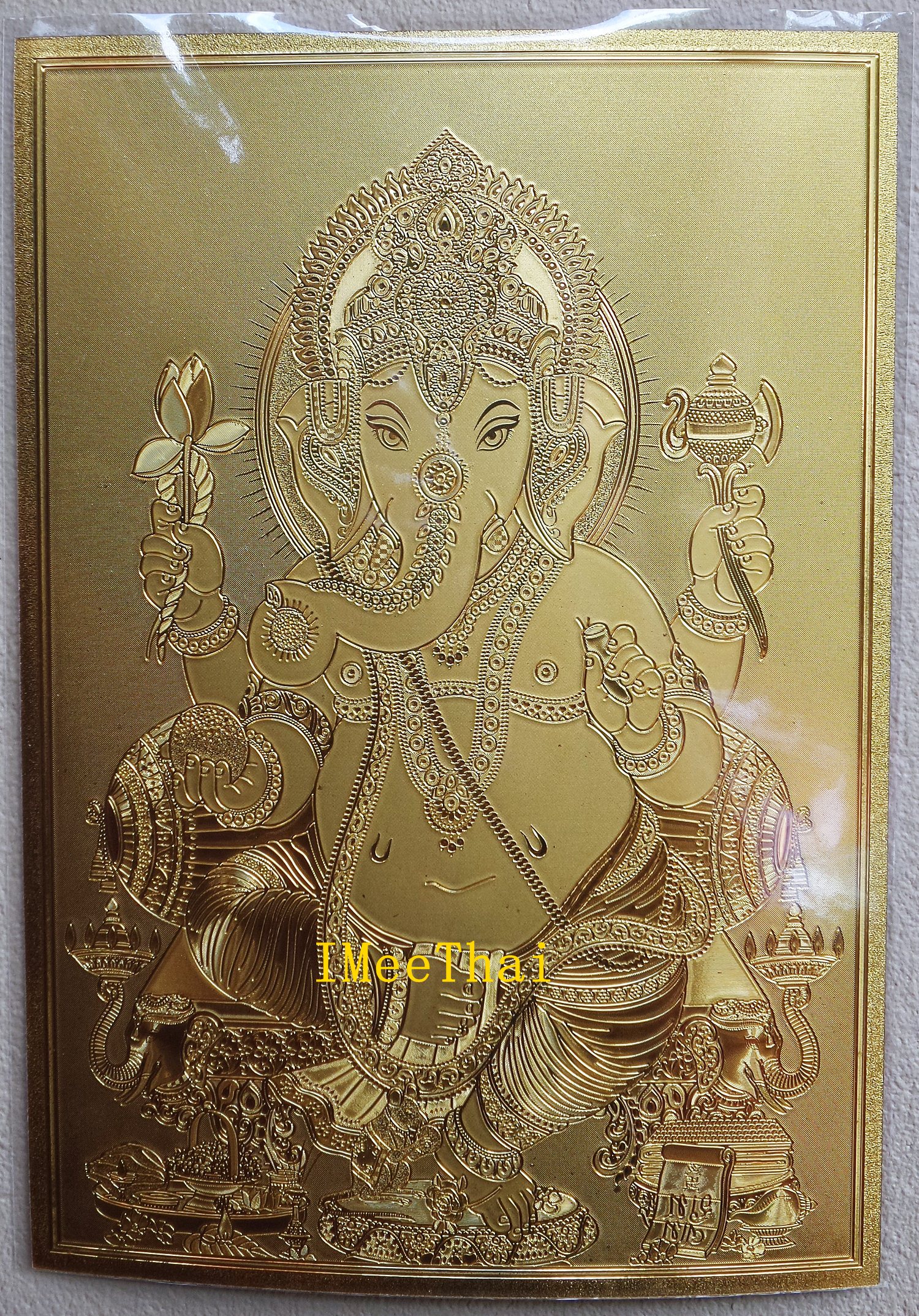 รูปภาพแผ่นทอง พระพิฆเนศ พระศิวะ พระแม่อุมา พระแม่กาลี ปางต่างๆ แผ่นทองพิมพ์ลายนูน 2หน้า (ขายปลีก ขายส่ง)