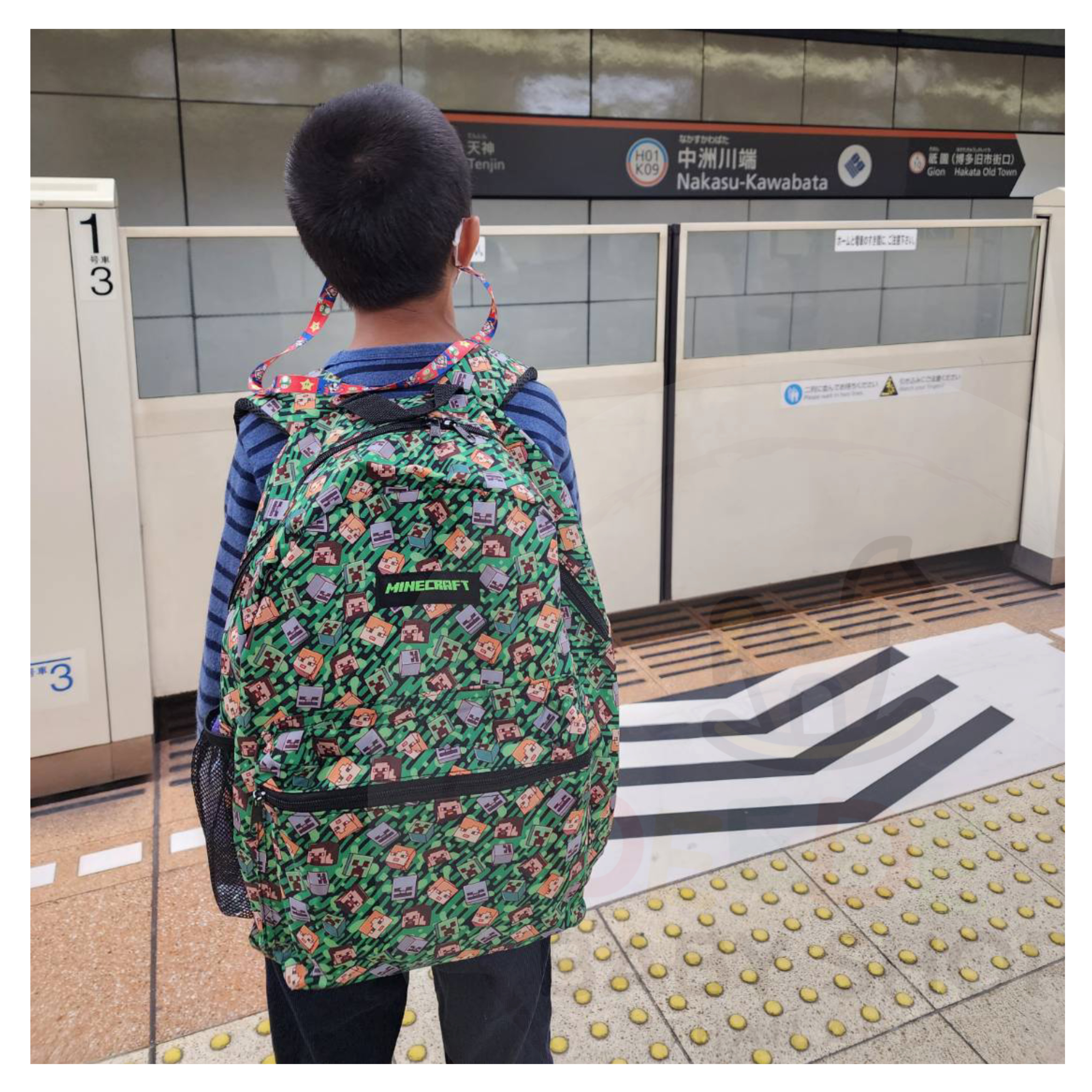 กระเป๋าเป้สะพายหลังสำหรับเด็ก Character UK Minecraft Backpack (Purple)