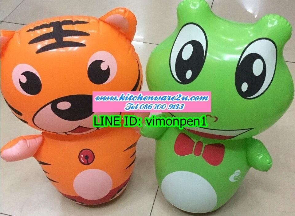 P09731 ตุ๊กตาเป่าลมยาง ล้มลุก (ราคาส่งต่อ 1 โหล:12 ชุด) ขายส่งทุกอย่าง 20 บาท
