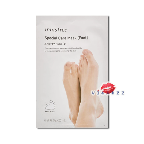 Innisfree Special Care Mask Foot ถุงมาส์กเท้า สารสกัดสมุนไพร 7 ชนิด บำรุงเท้าให้กระจ่างใสเนียนนุ่ม ลดความแห้งกร้านของเท้าและตาตุ่ม เท้าสวยสะอาด