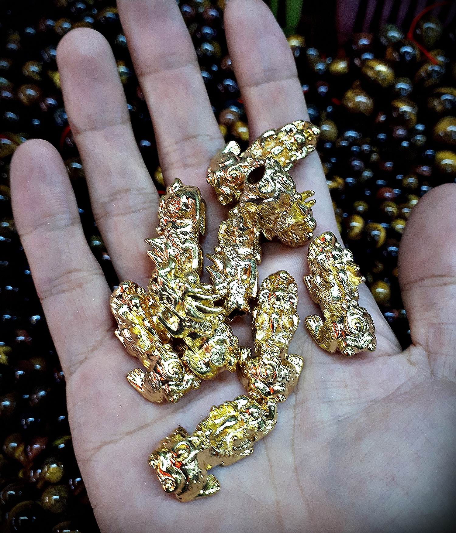 ปีเซียะ เนื้อโลหะทองเหลืองชุบทอง (ขายปลีก ขายส่ง)