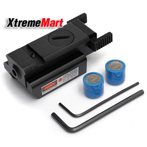เลเซอร์ติดปืน Hunting 835-655nm Compact Rail Red Dot Laser Sight Weaver for Gun Pistol